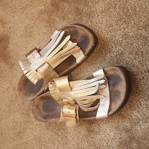 Birkenstock Papillio Maddie Metallic Gold Rose Sandals
